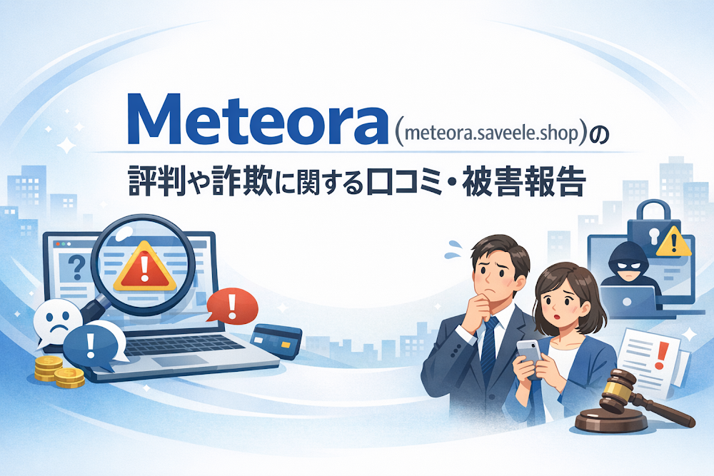 Meteora（meteora.saveele.shop）の評判や詐欺に関する口コミ・被害報告