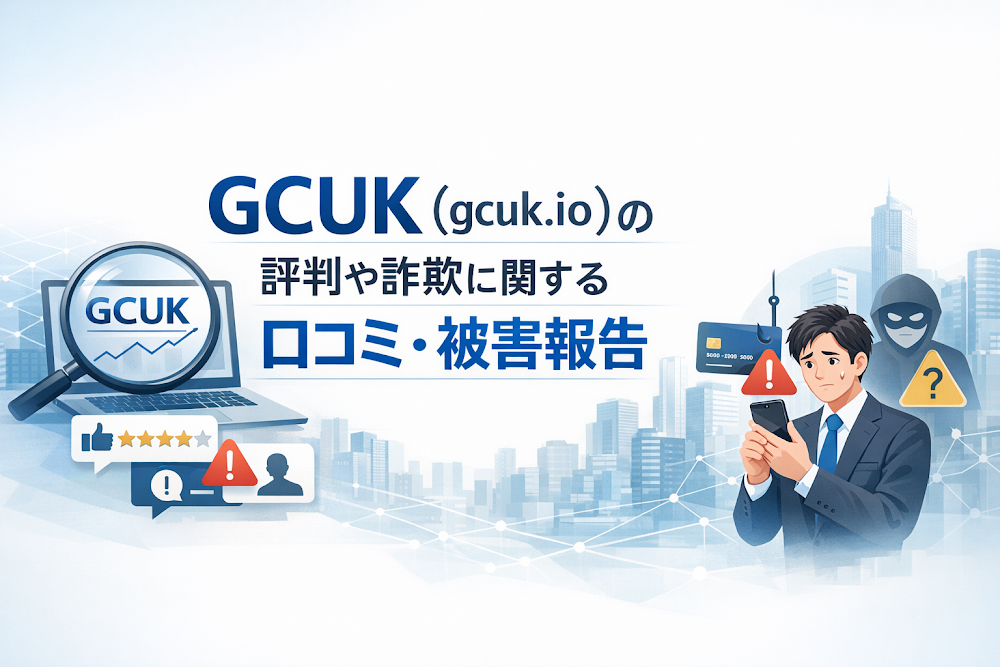 GCUK（gcuk.io）の評判や詐欺に関する口コミ・被害報告