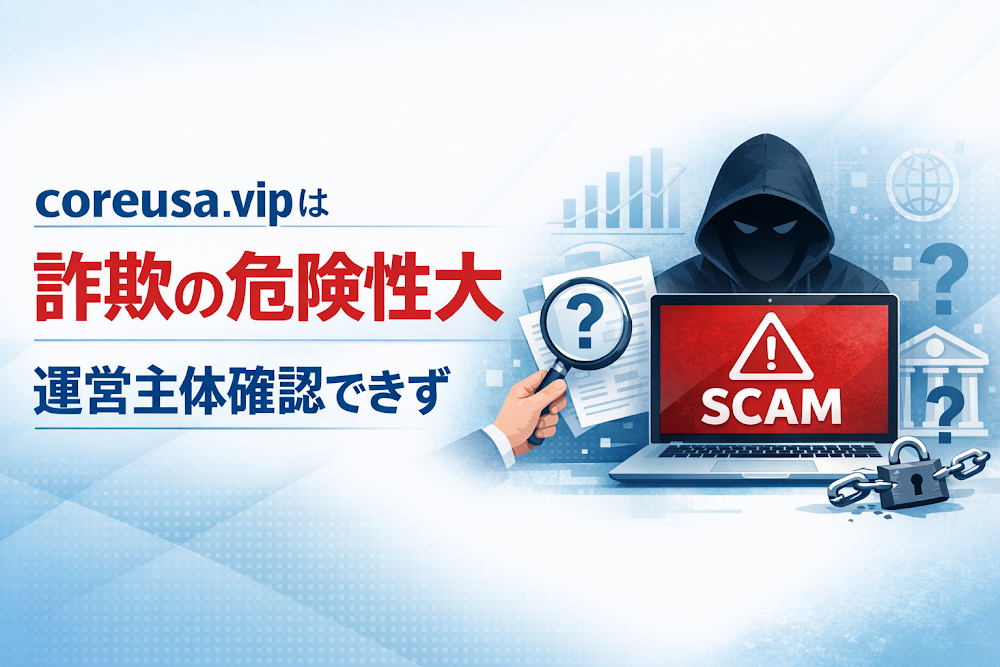 coreusa.vipは詐欺の危険性大 運営主体確認できず