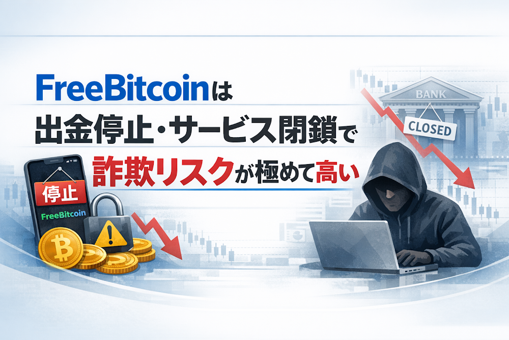 FreeBitcoinは出金停止・サービス閉鎖で詐欺リスクが極めて高い
