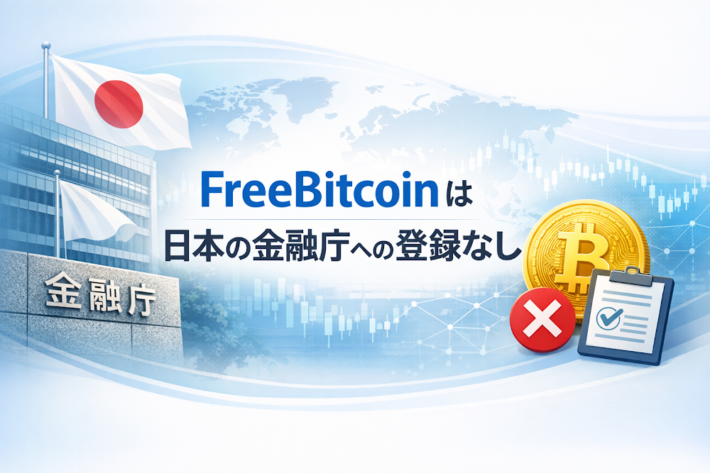 FreeBitcoin（freebitco.in）は日本の金融庁への登録を確認できない