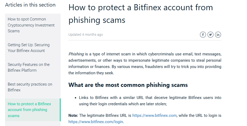 正規Bitfinexとはまったく異なるドメインを使用している
