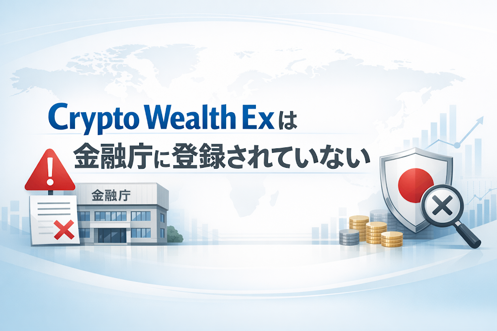 Crypto Wealth Exは金融庁に登録されていない