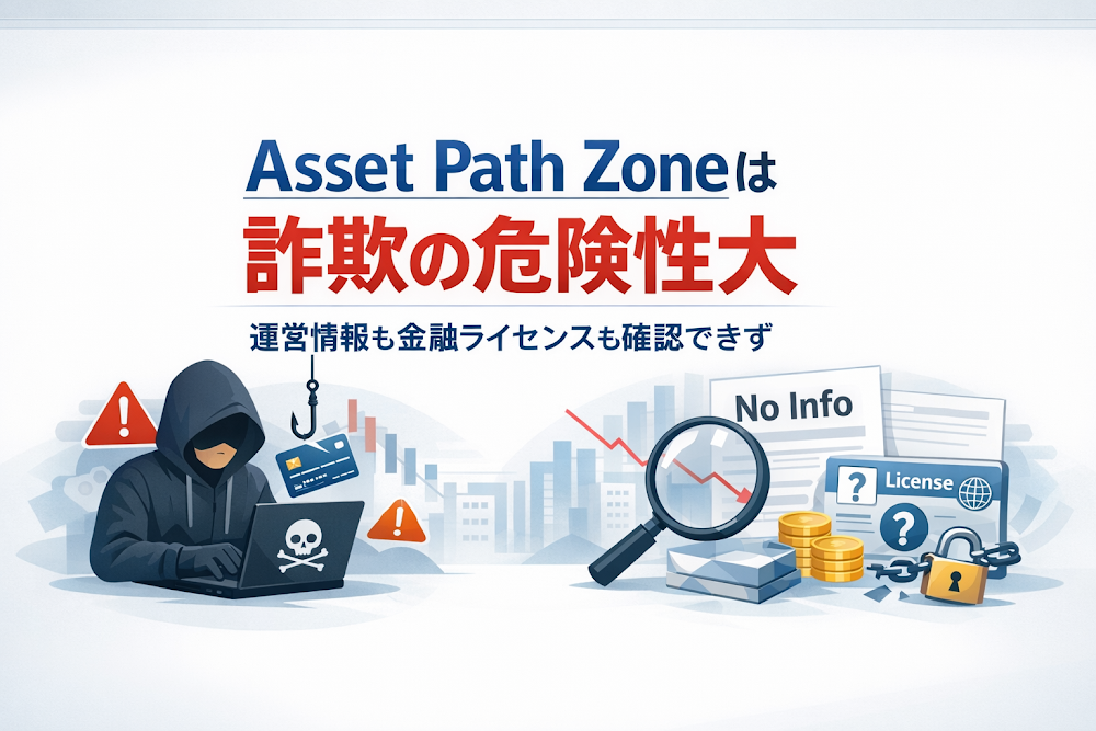 Asset Path Zoneは詐欺の危険性大 運営情報も金融ライセンスも確認できず