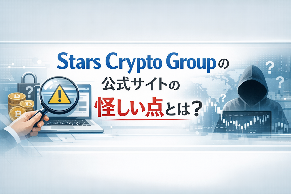 Stars Crypto Groupの公式サイトの怪しい点とは?