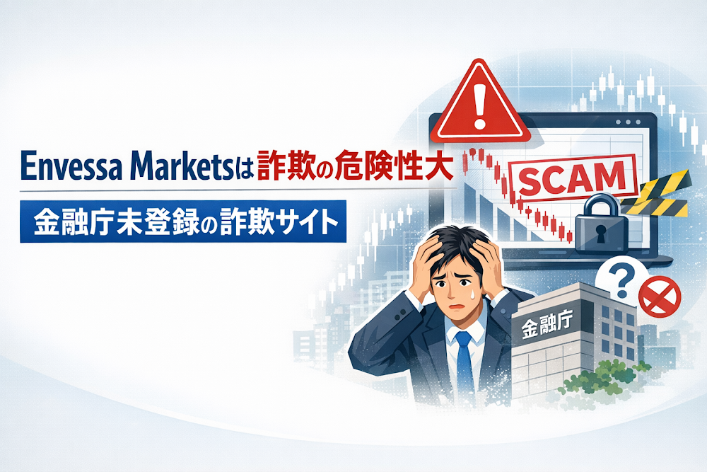 Envessa Marketsは詐欺の危険性大 金融庁未登録の詐欺サイト