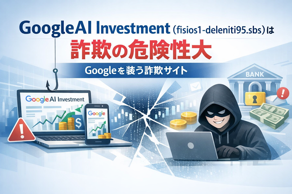 GoogleAI Investment(fisios1-deleniti95.sbs)は詐欺の危険性大 Googleを装う詐欺サイト
