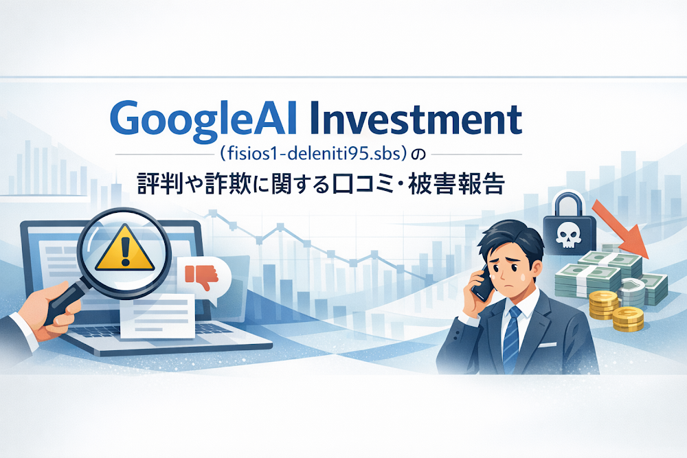 GoogleAI Investment(fisios1-deleniti95.sbs)の評判や詐欺に関する口コミ・被害報告