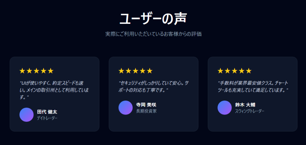 複数の類似サイトで同じ利用者レビューが使い回されている